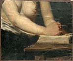 Fragment of a half length figure of Mary Magdalen